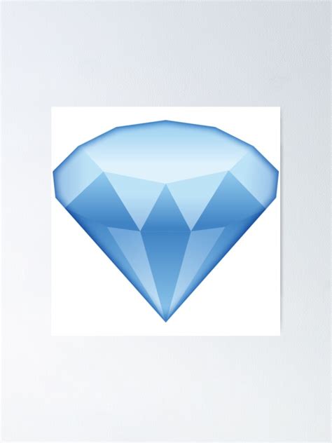 Cool Diamond Emoji Poster By Printpress Redbubble