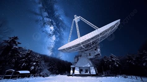 큰 망원경 근처의 푸른 별이 빛나는 하늘 나가노 현 국립 천문대 노베야마 전파 천문대 전파 망원경 하늘 배경 일러스트 및