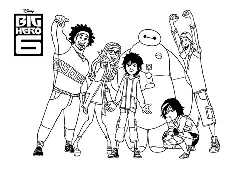 big hero 6 team coloring page sheet printable disney coloring pages porn sex picture