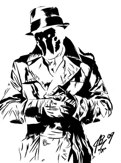 Rorschach From Watchmen Drawin By Alexbaxthedarkside On Deviantart