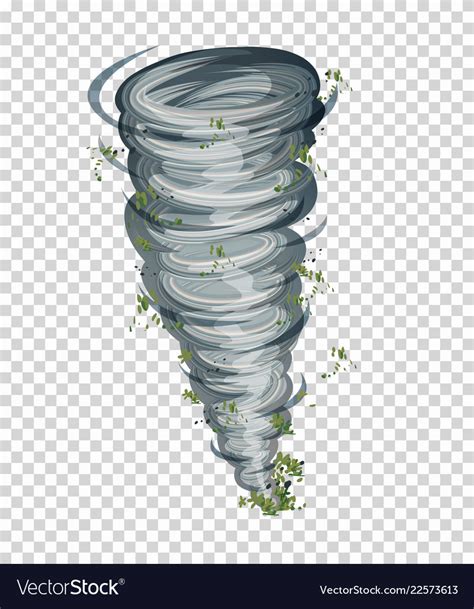 Tornado On Transparent Background Royalty Free Vector Image