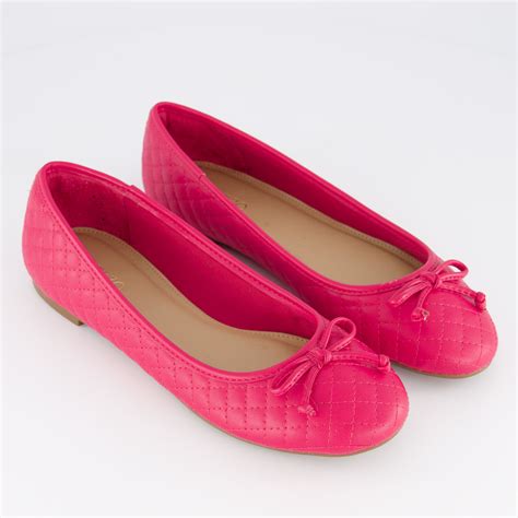 Hot Pink Quilted Ballet Flats Tk Maxx Uk