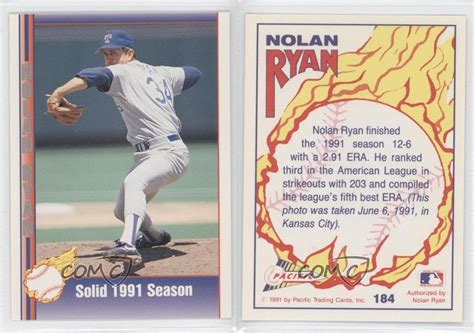 You can see plenty of them on ebay here. 1991 Pacific Texas Express Series 2 #184 Nolan Ryan Rangers Baseball Card | eBay