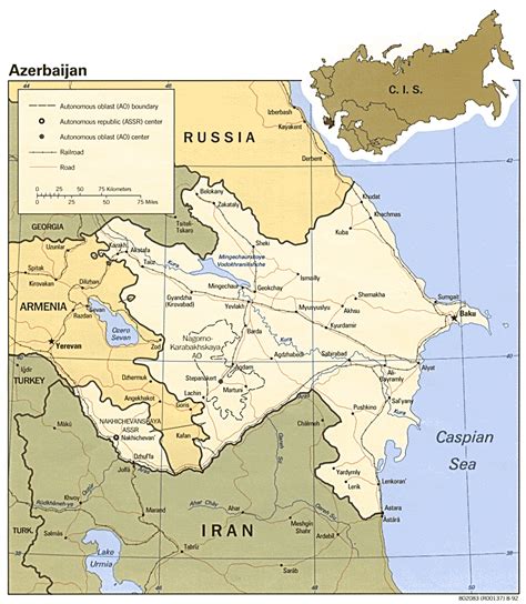 Maps Of Azerbaijan Detailed Map Of Azerbaijan In English Tourist