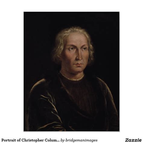 Portrait Of Christopher Columbus Poster Portrait