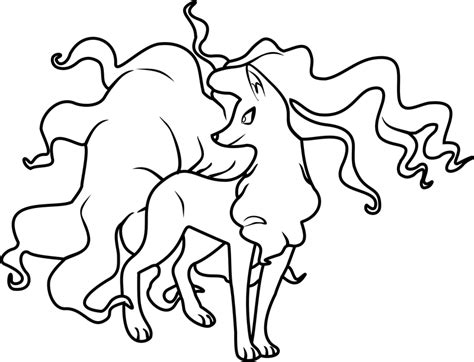A coloring page with two very rare pokémon: Beautiful Alolan Ninetales Coloring Page - Free Printable ...