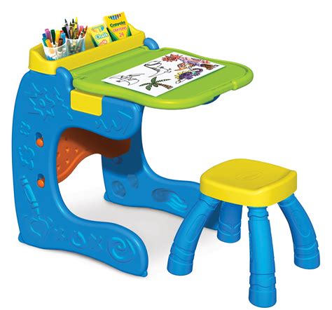 Crayola Desk N Draw 2 In 1 Studio Art Easel With Seat And Storage