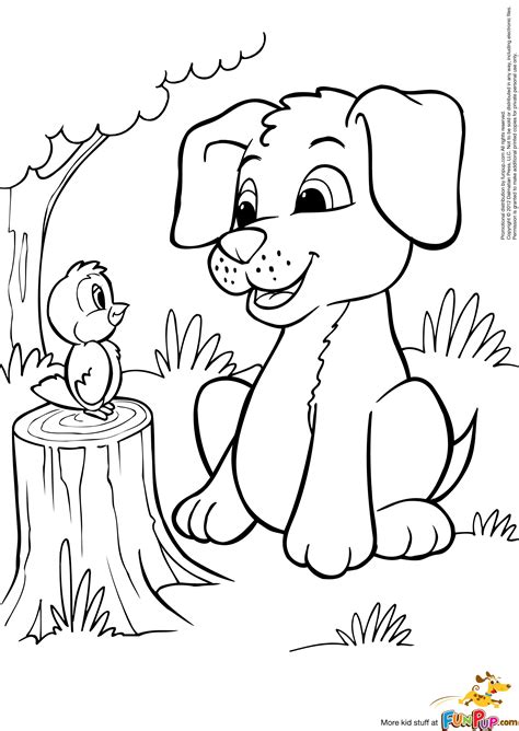 Puppies For Colouring Pages