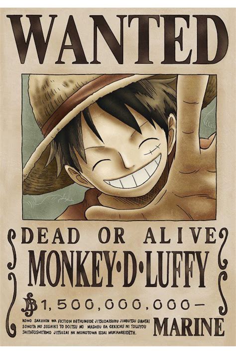 Monkey D Luffy Bounty Wanted Poster Current Wano Country Arc One Piece Pictures One Piece