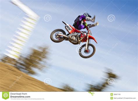 Dirt Bike Racer Jumping With Trick Editorial Image Image Of Racer