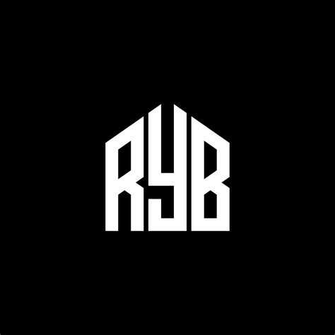 Ryb Letter Logo Design On Black Background Ryb Creative Initials