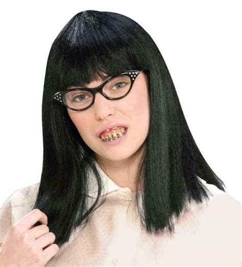 Female Adult Nerd Kit Teeth With Braces Wig Glasses Ebay