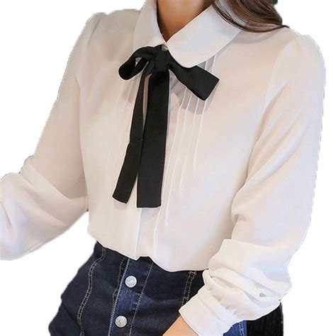 Blouses And Shirts Womens Chiffon Vintage Stand Collar Button Down Shirt