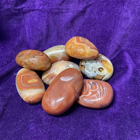 Banded Carnelian Palm Stone Into The Mystic Shop