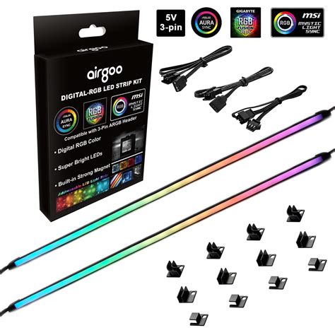 Neon Addressable Rgb Pc Led Strip Airgoo Diffused Rainbow Magnetic