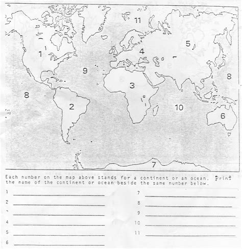 5th Grade World Geography Worksheets