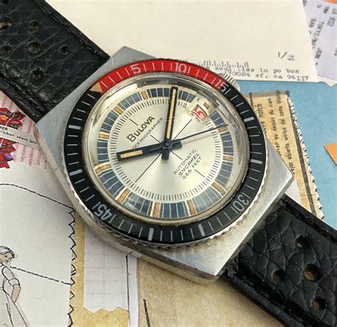 Rare69 Bulova 666 Snorkel Oceanographercoke Bakelite Bezel