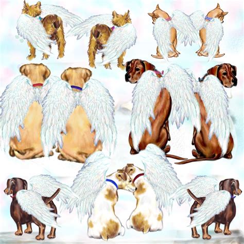 Angel Dog Clipart All Dogs Go To Heaven Clip Art Pack Dogs Etsy