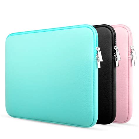Soft Laptop Bag Case For Macbook Air Pro Retina 11 12 13 15 Zipper Bags For Mac Book Carry Pouch