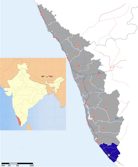 The kerala state is one among the 29 states of india which is known as the home of ayurveda. Jungle Maps: Map Of Kerala Districts