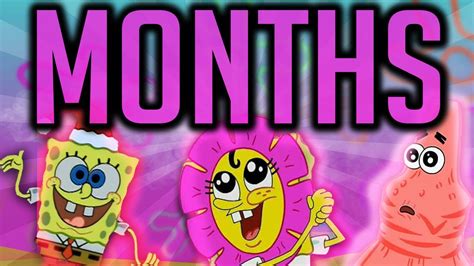 Months Of The Year Portrayed By Spongebob Spongebob Patrick Otosection