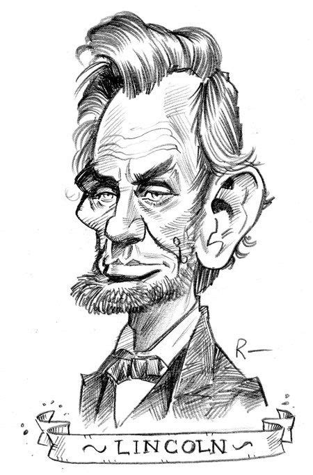 Presidential Caricatures 16 Abraham Lincoln Caricature Sketch
