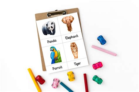 Free Printable Bilingual Animal Matching Cards And Memory Game