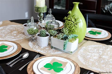 St Patricks Day Tablescape • Refashionably Late
