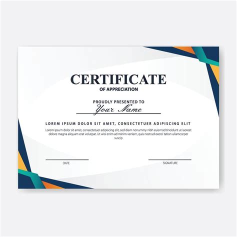 Creative Certificate Of Appreciation Award Template 5320880 Vector Art