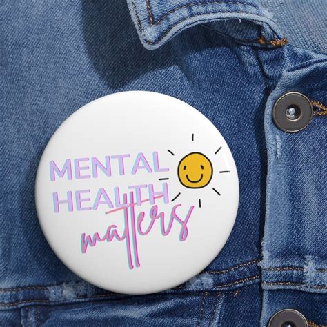 Mental Health Matters Pin Button Etsy Uk