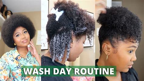 Natural Hair Wash Day Routine From Afro To Curls How I Style Old