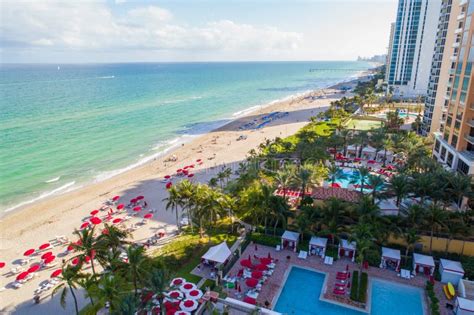Aerial Sunny Isles Beach Florida Condominium Swimming Pools Stock Photo