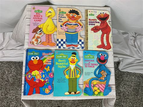 Lot Of 6 Vintage Sesame Street Board Books Toddler Books A Etsy