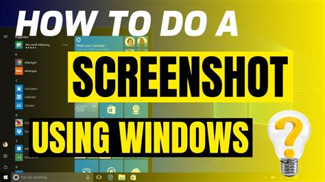How To Take Screenshots In Windows 10 Youtube