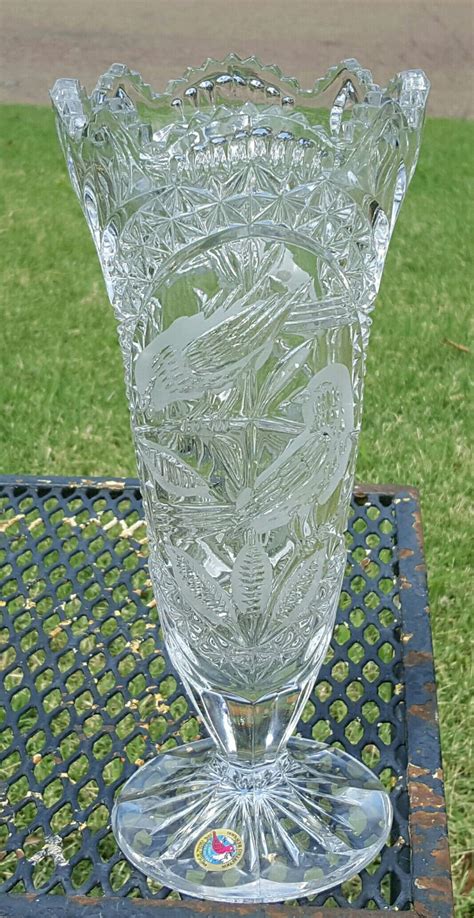 Etched Lead Crystal Vases