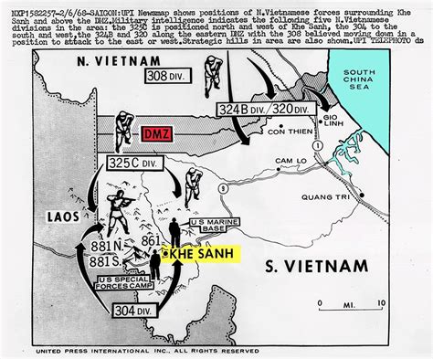 Vietnam War 1968 Khe Sanh Map Of North And South Vietnam Vietnam