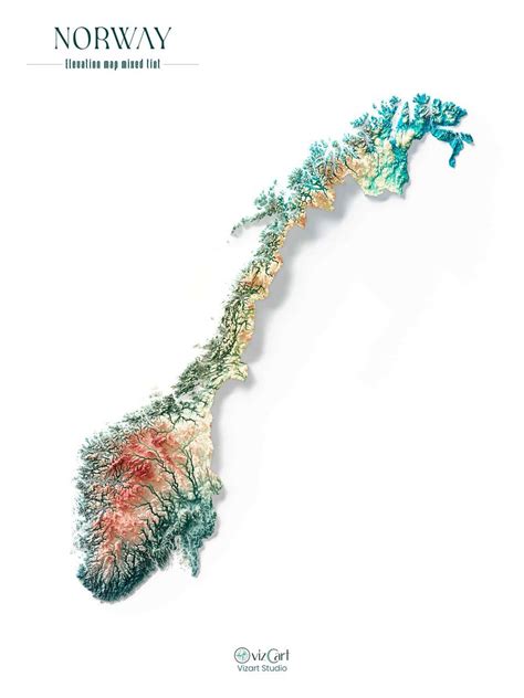Norway Relief Map By Hellovizart Maps On The Web