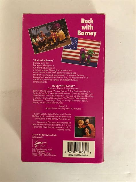 Rock With Barneyvhs 1992tested Rare Vintage Collectible Ships N 24