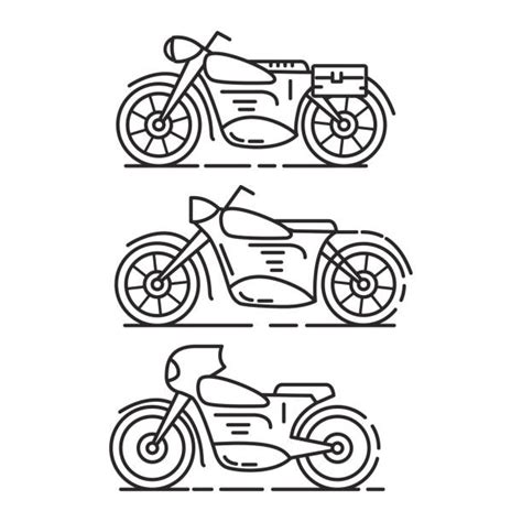 Motorcycle Line Drawing Illustrations Royalty Free Vector Graphics