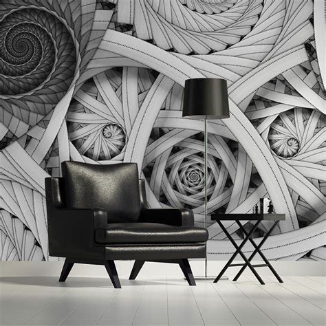 Black And White Abstract Composition Giant Wall Murals Allwallpapers