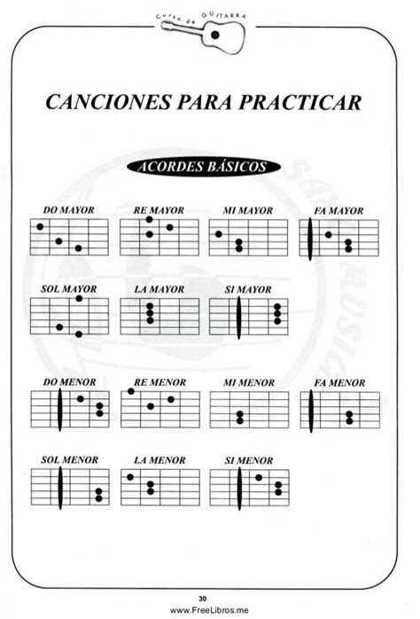 Curso De Guitarra Acordes De Guitarra Canciones De Guitarra