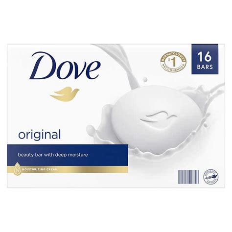 Dove Moisturizing Beauty Bar Soap Original 375 Oz 16 Bars On Sale At Costco