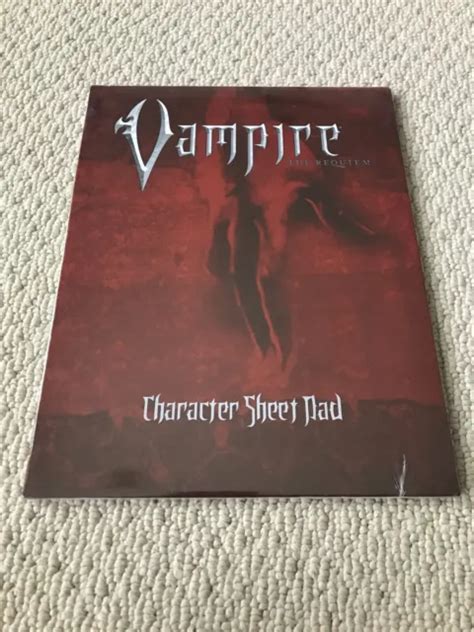 Vampire The Requiem Character Sheet Pad Sealed In Shrinkwrap 2399