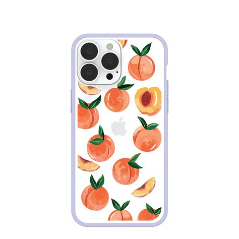 Clear Sweet Peach Iphone 13 Pro Max Case With Lavender Ridge Pela Case