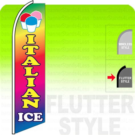 ITALIAN ICE Swooper Flag Feather Banner Sign Tall FLUTTER Style B EBay
