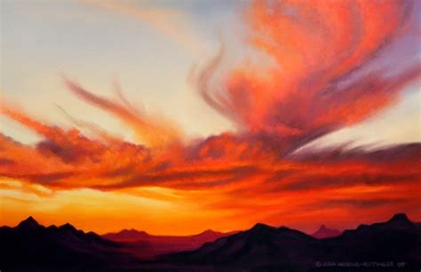 Project Insect Llc Sonoran Desert Sunsets Pastel On Paper