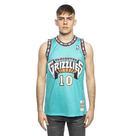 Mitchell And Ness Vancouver Grizzlies 10 Mike Bibby Ocean Swingman