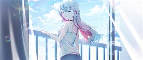 Pink Hair Anime Girl Standing In Balcony Hd Anime K Vrogue Co