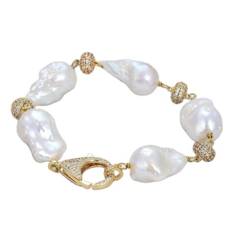 Gg Jewelry Natural Pearl Classic 8 Freshwater White Baroque Keshi