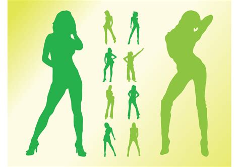 Vector Girls Silhouettes Pack Download Free Vector Art Stock